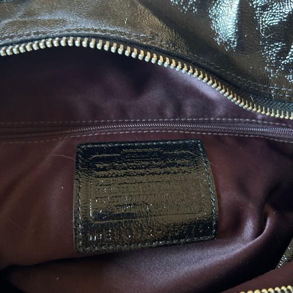 Coach Ocelot Leopared Print Patent Leather Handbag Purse E1093-15776 Preppy - Picture 5 of 6